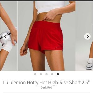 Lululemon Athletica Dark Red Athletic Shorts
